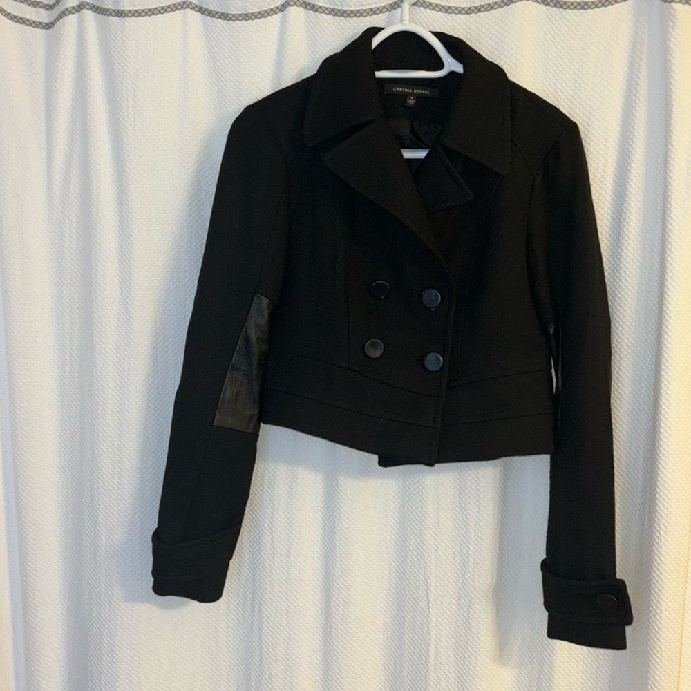 Cynthia steffe blazer jacket black size 6
